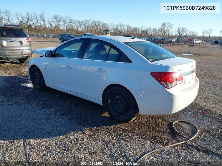 2013 Chevrolet Cruze Lt VIN: 1G1PK5SB0D7249828 Lot: 40842653