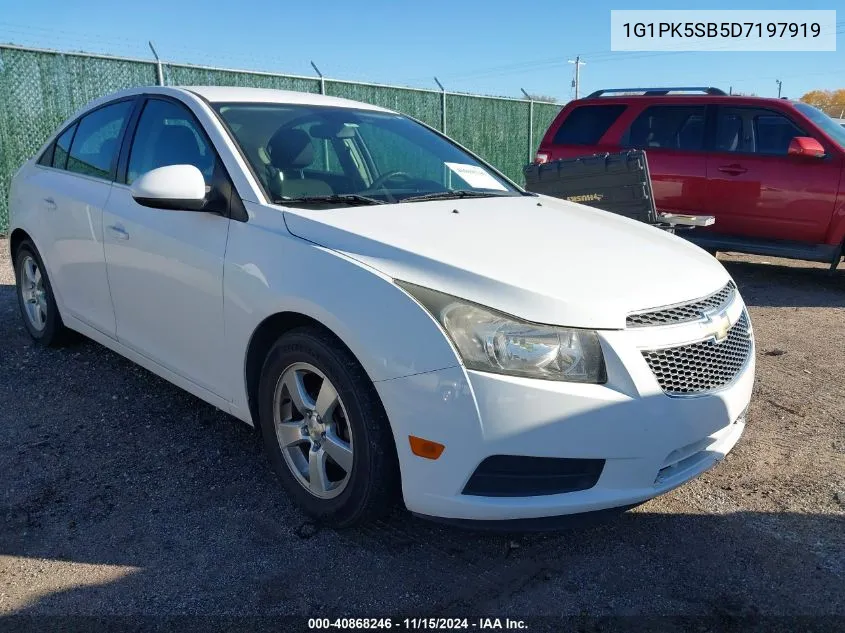 2013 Chevrolet Cruze Lt VIN: 1G1PK5SB5D7197919 Lot: 40868246