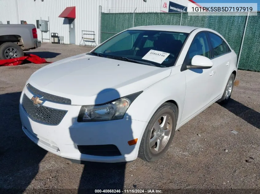 2013 Chevrolet Cruze Lt VIN: 1G1PK5SB5D7197919 Lot: 40868246