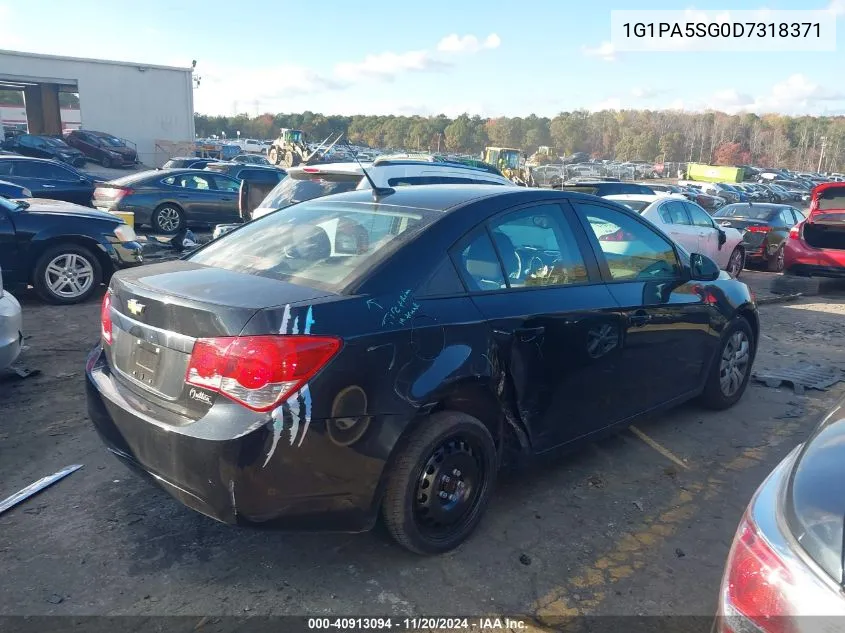 2013 Chevrolet Cruze Ls Auto VIN: 1G1PA5SG0D7318371 Lot: 40913094