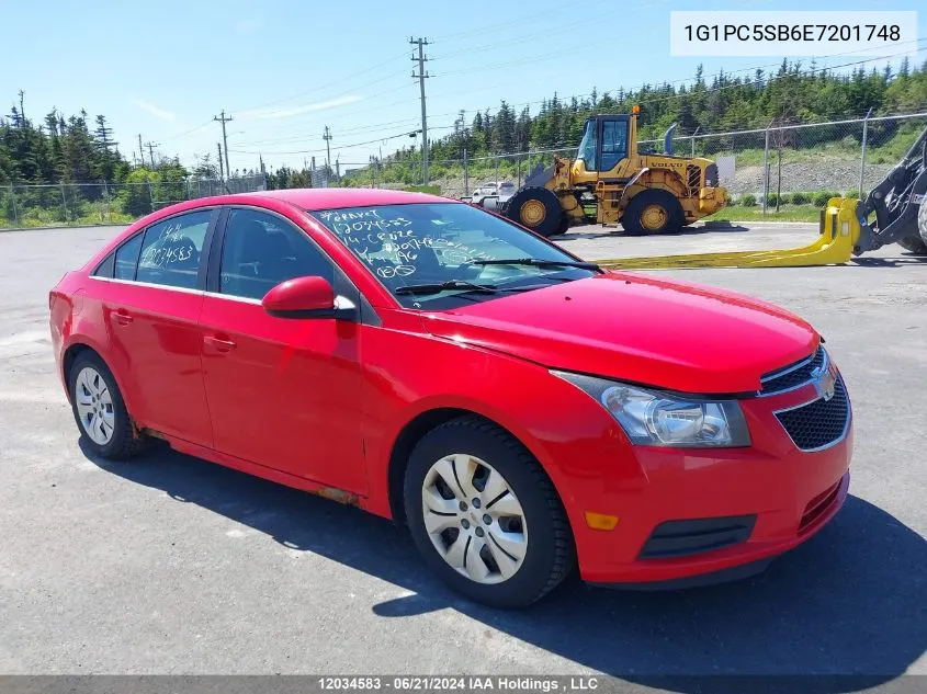 2014 Chevrolet Cruze Lt VIN: 1G1PC5SB6E7201748 Lot: 12034583