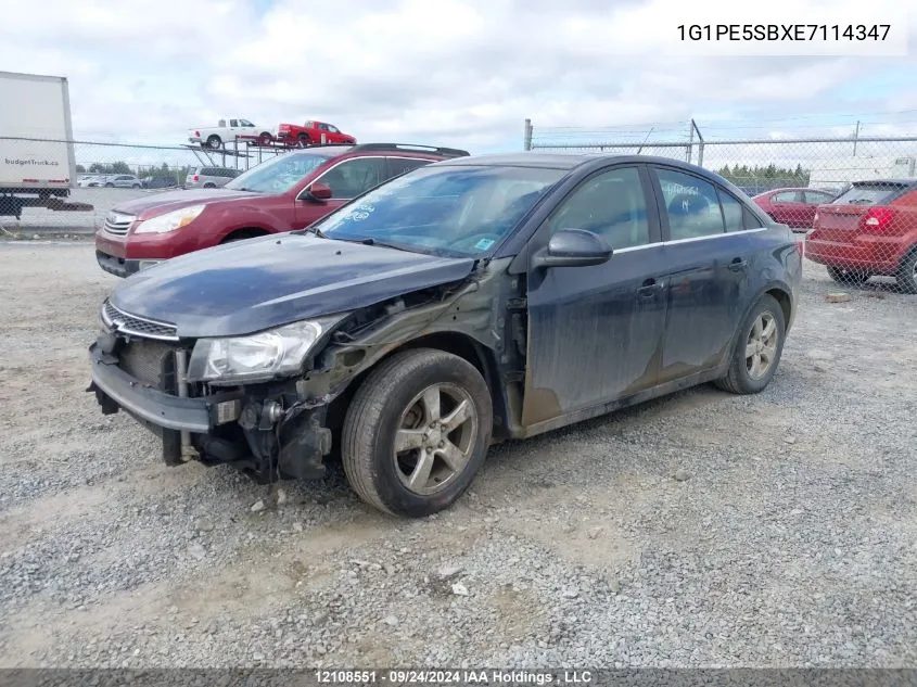 2014 Chevrolet Cruze Lt VIN: 1G1PE5SBXE7114347 Lot: 12108551