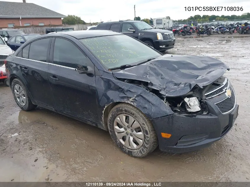 2014 Chevrolet Cruze VIN: 1G1PC5SBXE7108036 Lot: 12110139