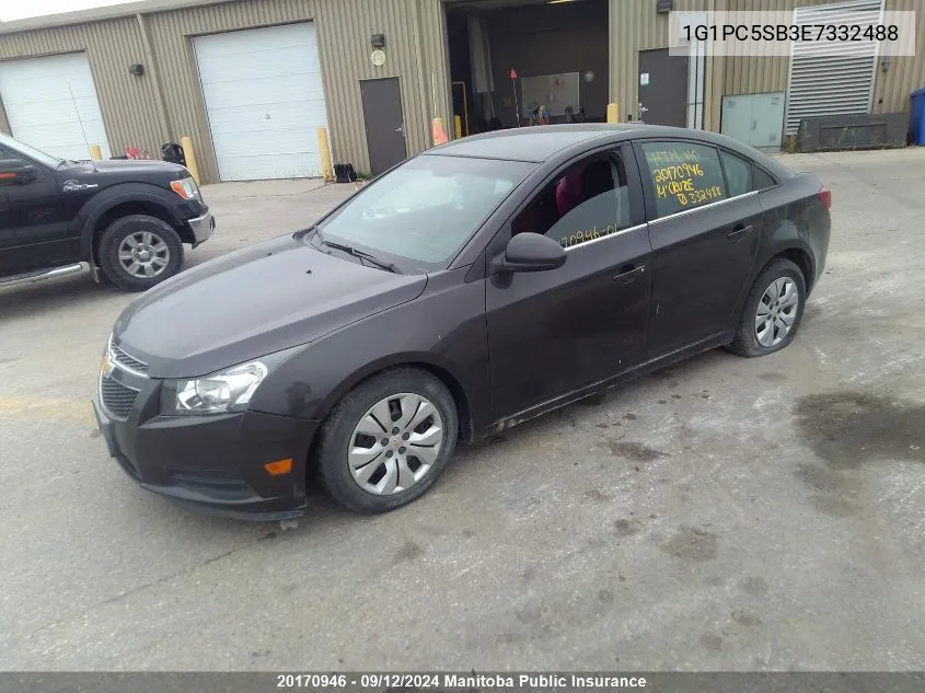 1G1PC5SB3E7332488 2014 Chevrolet Cruze Lt Turbo