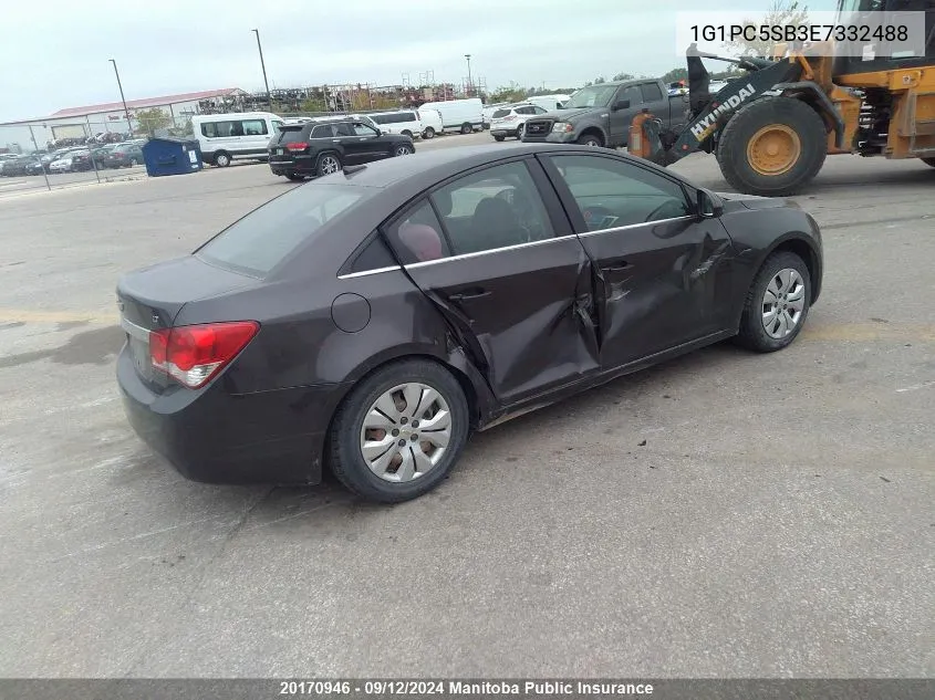 2014 Chevrolet Cruze Lt Turbo VIN: 1G1PC5SB3E7332488 Lot: 20170946