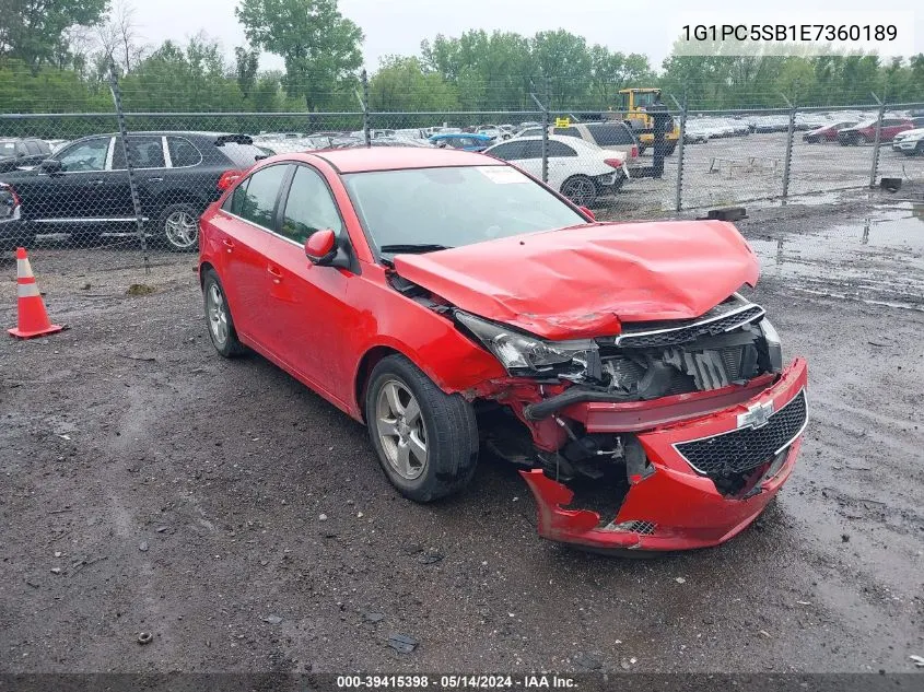 1G1PC5SB1E7360189 2014 Chevrolet Cruze 1Lt Auto