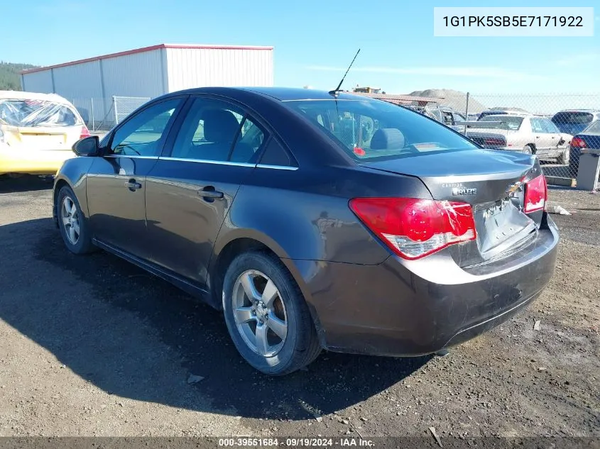 2014 Chevrolet Cruze Lt VIN: 1G1PK5SB5E7171922 Lot: 39551684