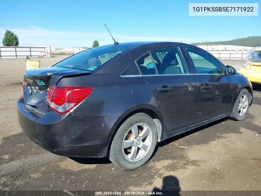 2014 Chevrolet Cruze Lt VIN: 1G1PK5SB5E7171922 Lot: 39551684