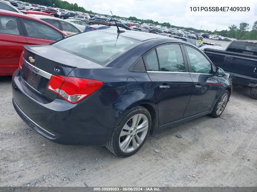 2014 Chevrolet Cruze Ltz VIN: 1G1PG5SB4E7409339 Lot: 39599053