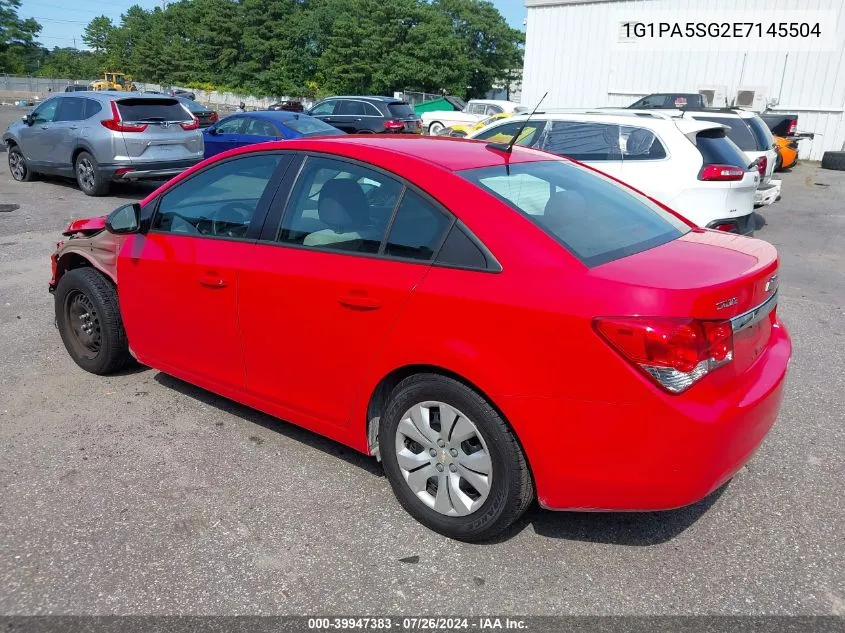 2014 Chevrolet Cruze Ls Auto VIN: 1G1PA5SG2E7145504 Lot: 39947383