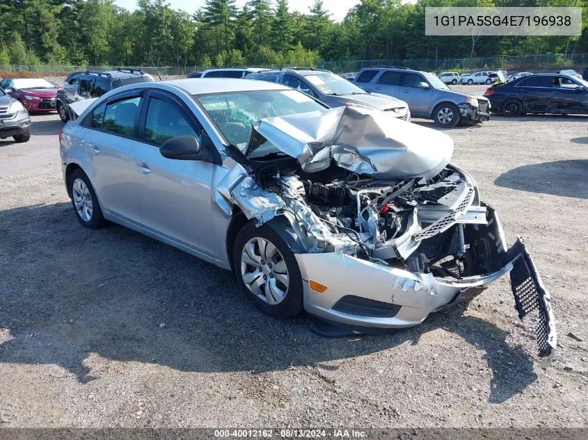 2014 Chevrolet Cruze Ls VIN: 1G1PA5SG4E7196938 Lot: 40012162