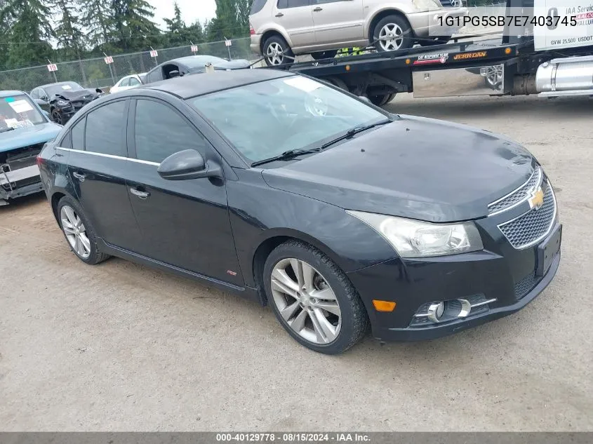 2014 Chevrolet Cruze Ltz VIN: 1G1PG5SB7E7403745 Lot: 40129778