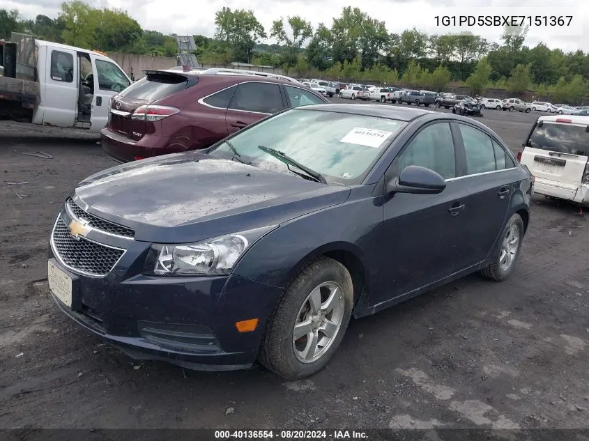 1G1PD5SBXE7151367 2014 Chevrolet Cruze Lt