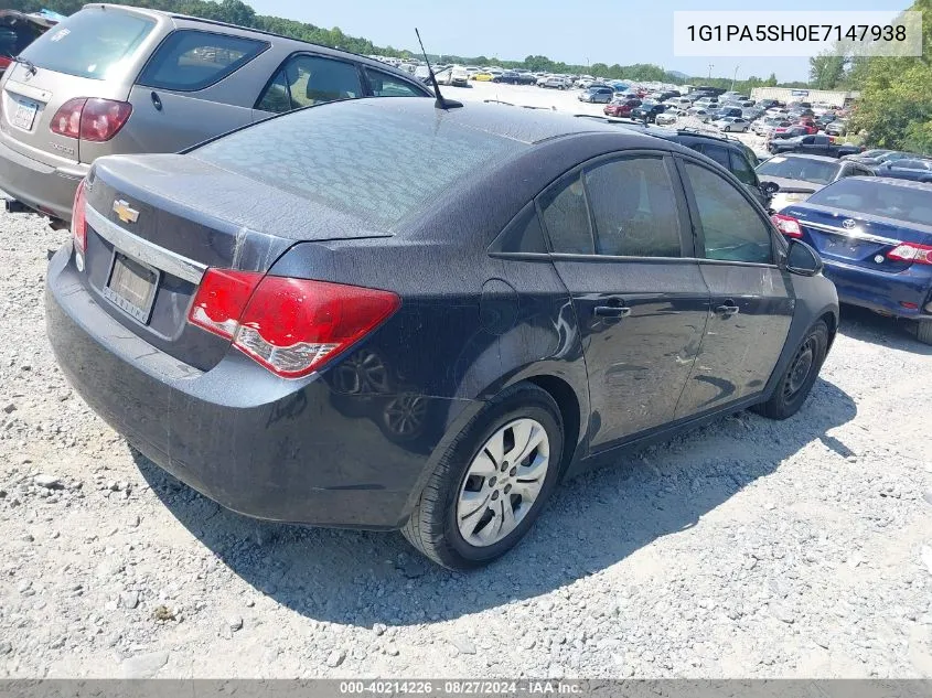 2014 Chevrolet Cruze Ls Auto VIN: 1G1PA5SH0E7147938 Lot: 40214226