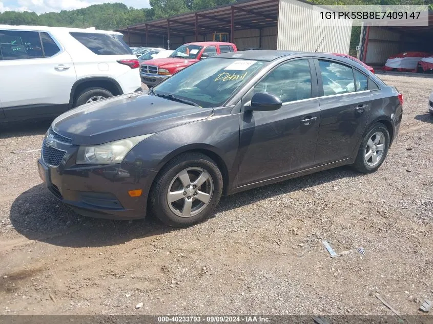 2014 Chevrolet Cruze Lt VIN: 1G1PK5SB8E7409147 Lot: 40233793