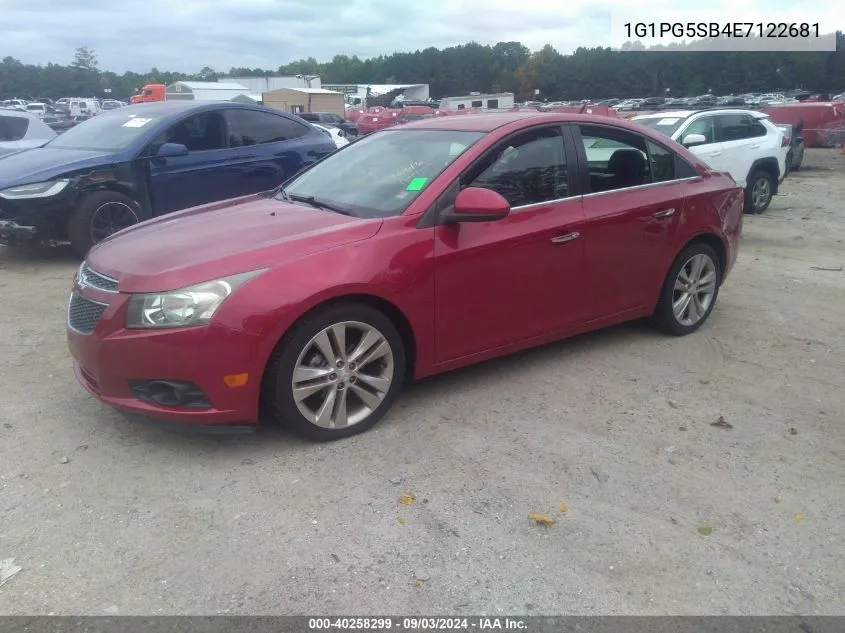 2014 Chevrolet Cruze Ltz VIN: 1G1PG5SB4E7122681 Lot: 40258299