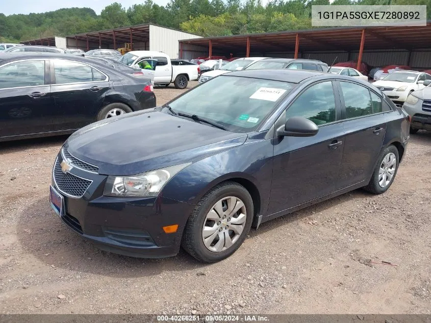 2014 Chevrolet Cruze Ls Auto VIN: 1G1PA5SGXE7280892 Lot: 40266251