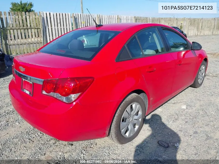 1G1PA5SG7E7214123 2014 Chevrolet Cruze Ls Auto