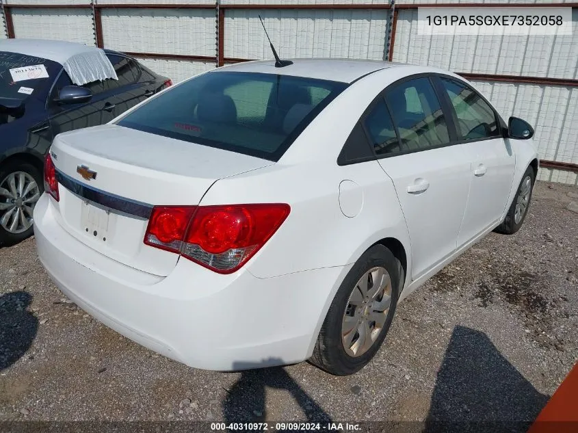 2014 Chevrolet Cruze Ls Auto VIN: 1G1PA5SGXE7352058 Lot: 40310972