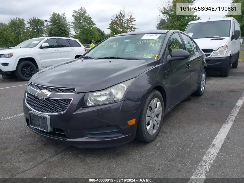 2014 Chevrolet Cruze Ls Auto VIN: 1G1PA5SG4E7190881 Lot: 40339915