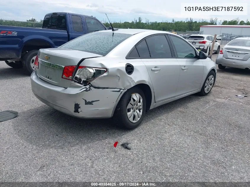 2014 Chevrolet Cruze Ls Auto VIN: 1G1PA5SH3E7187592 Lot: 40354625