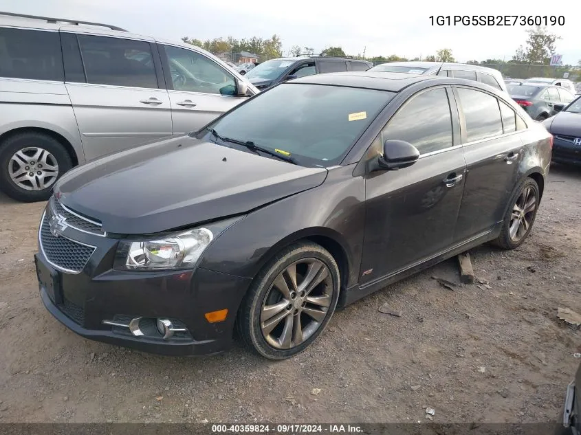 2014 Chevrolet Cruze Ltz VIN: 1G1PG5SB2E7360190 Lot: 40359824