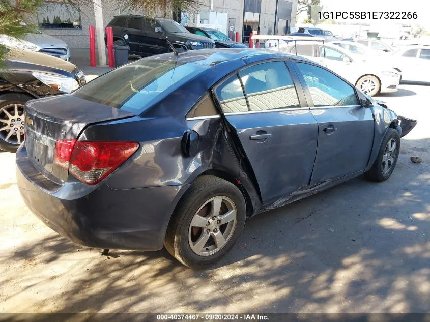 2014 Chevrolet Cruze 1Lt Auto VIN: 1G1PC5SB1E7322266 Lot: 40374467