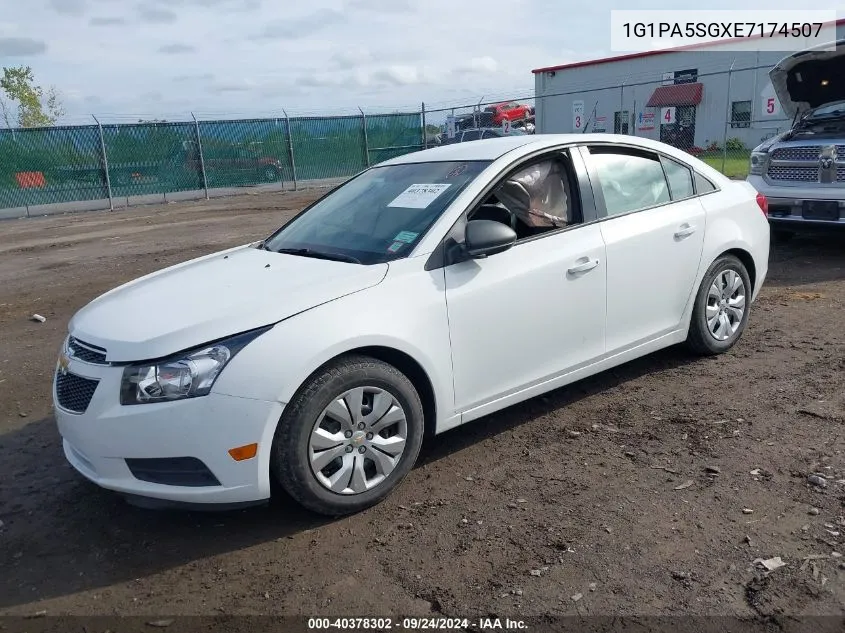 2014 Chevrolet Cruze Ls VIN: 1G1PA5SGXE7174507 Lot: 40378302