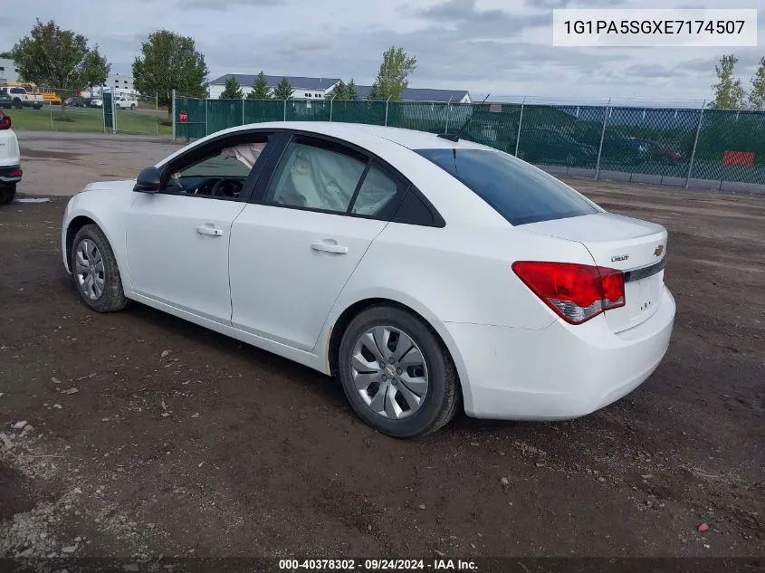 2014 Chevrolet Cruze Ls VIN: 1G1PA5SGXE7174507 Lot: 40378302