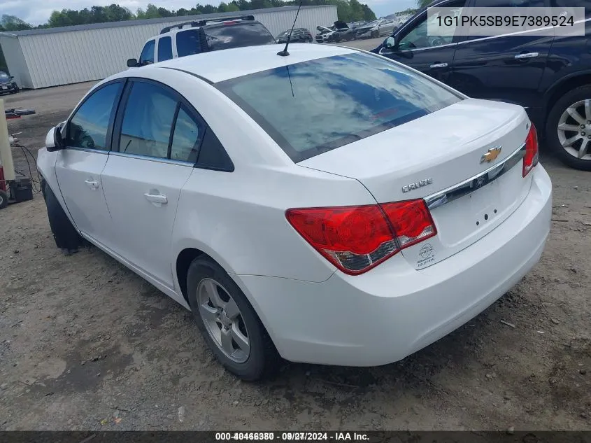 2014 Chevrolet Cruze Lt VIN: 1G1PK5SB9E7389524 Lot: 40466380