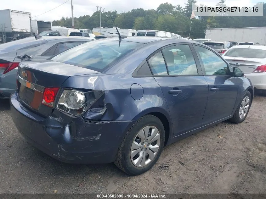 2014 Chevrolet Cruze Ls Auto VIN: 1G1PA5SG4E7112116 Lot: 40502895