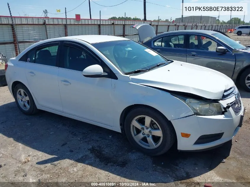 2014 Chevrolet Cruze Lt VIN: 1G1PK5SB0E7383322 Lot: 40510891