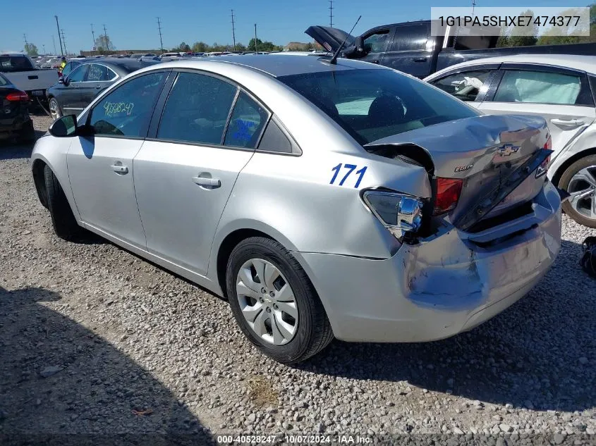 2014 Chevrolet Cruze Ls VIN: 1G1PA5SHXE7474377 Lot: 40528247