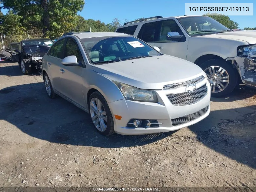 2014 Chevrolet Cruze Ltz VIN: 1G1PG5SB6E7419113 Lot: 40645095