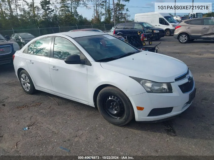 2014 Chevrolet Cruze Ls Auto VIN: 1G1PA5SGXE7219218 Lot: 40676873