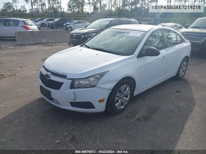 2014 Chevrolet Cruze Ls Auto VIN: 1G1PA5SGXE7219218 Lot: 40676873