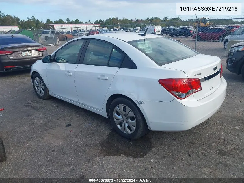 2014 Chevrolet Cruze Ls Auto VIN: 1G1PA5SGXE7219218 Lot: 40676873