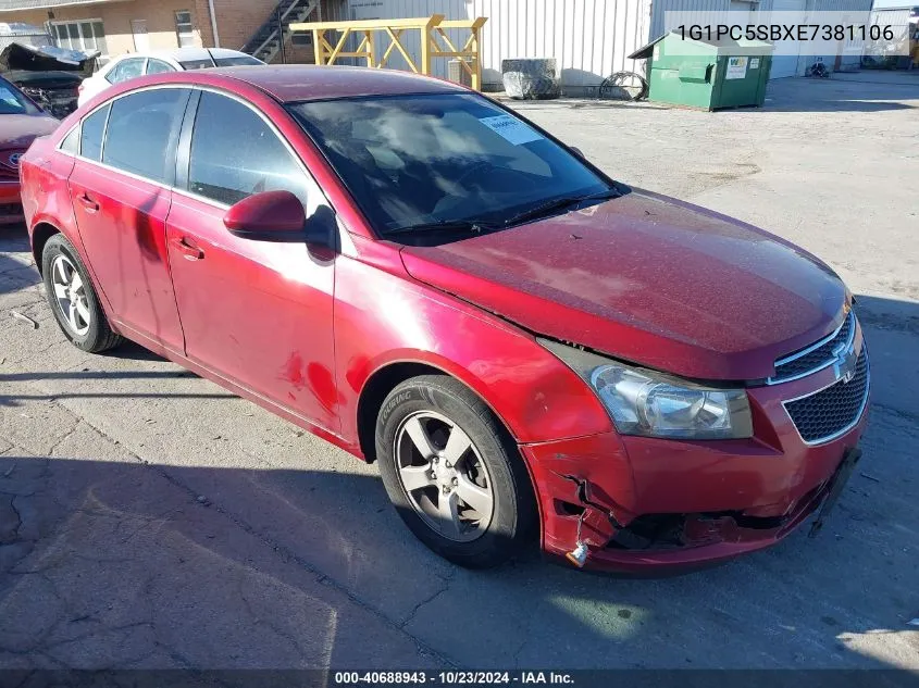 2014 Chevrolet Cruze 1Lt Auto VIN: 1G1PC5SBXE7381106 Lot: 40688943