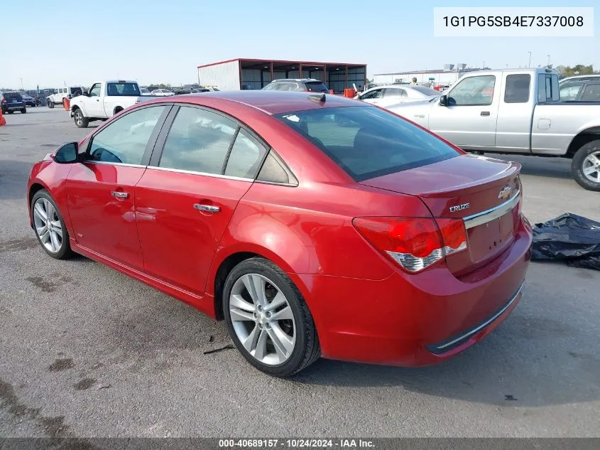 2014 Chevrolet Cruze Ltz VIN: 1G1PG5SB4E7337008 Lot: 40689157