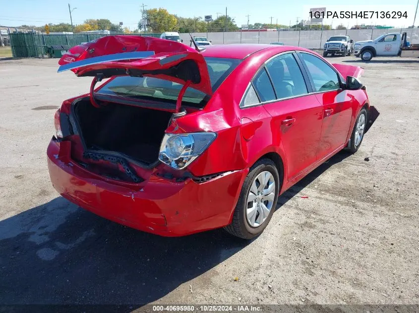 2014 Chevrolet Cruze Ls Auto VIN: 1G1PA5SH4E7136294 Lot: 40695980