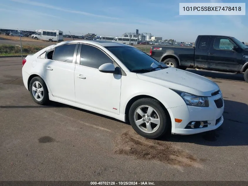 2014 Chevrolet Cruze 1Lt Auto VIN: 1G1PC5SBXE7478418 Lot: 40702128