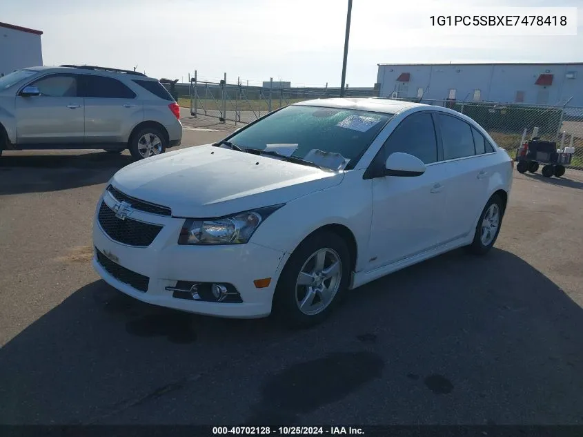 2014 Chevrolet Cruze 1Lt Auto VIN: 1G1PC5SBXE7478418 Lot: 40702128