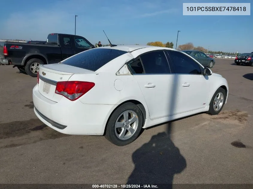 2014 Chevrolet Cruze 1Lt Auto VIN: 1G1PC5SBXE7478418 Lot: 40702128