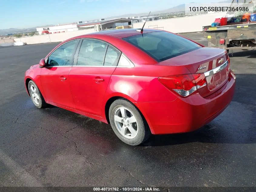 2014 Chevrolet Cruze 1Lt Auto VIN: 1G1PC5SB3E7364986 Lot: 40731762