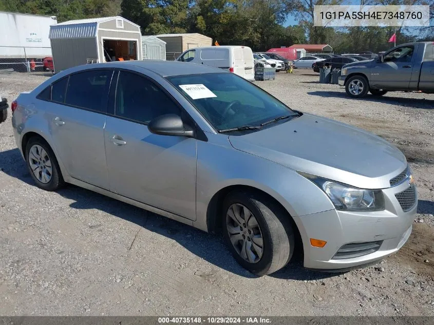 2014 Chevrolet Cruze Ls Auto VIN: 1G1PA5SH4E7348760 Lot: 40735148