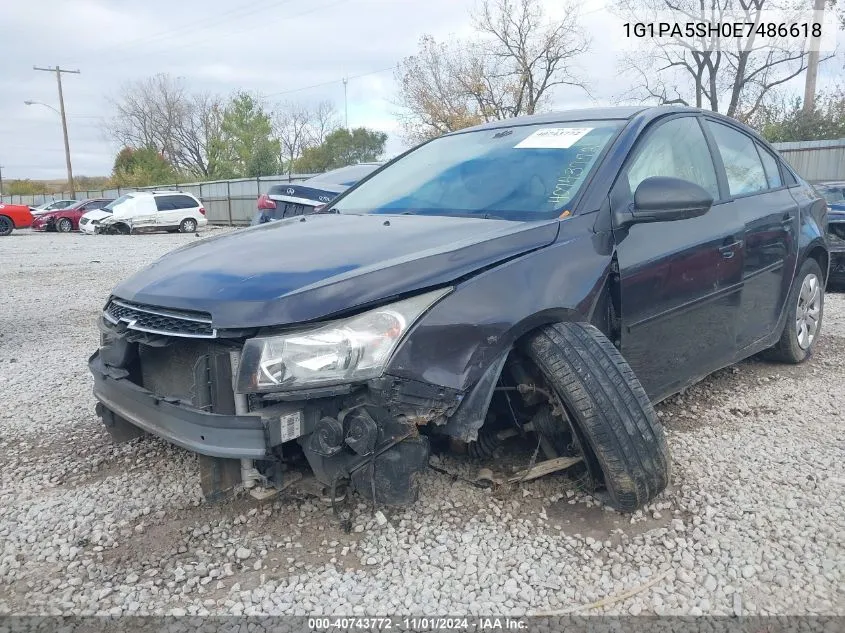 2014 Chevrolet Cruze Ls Auto VIN: 1G1PA5SH0E7486618 Lot: 40743772