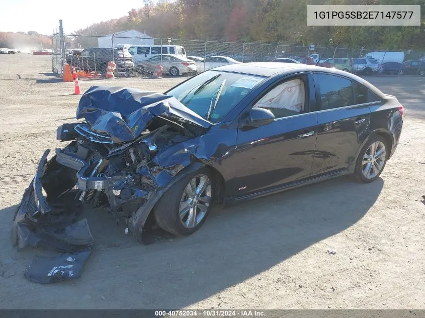 2014 Chevrolet Cruze Ltz VIN: 1G1PG5SB2E7147577 Lot: 40752034