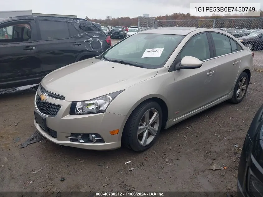 2014 Chevrolet Cruze 2Lt Auto VIN: 1G1PE5SB0E7450749 Lot: 40780212