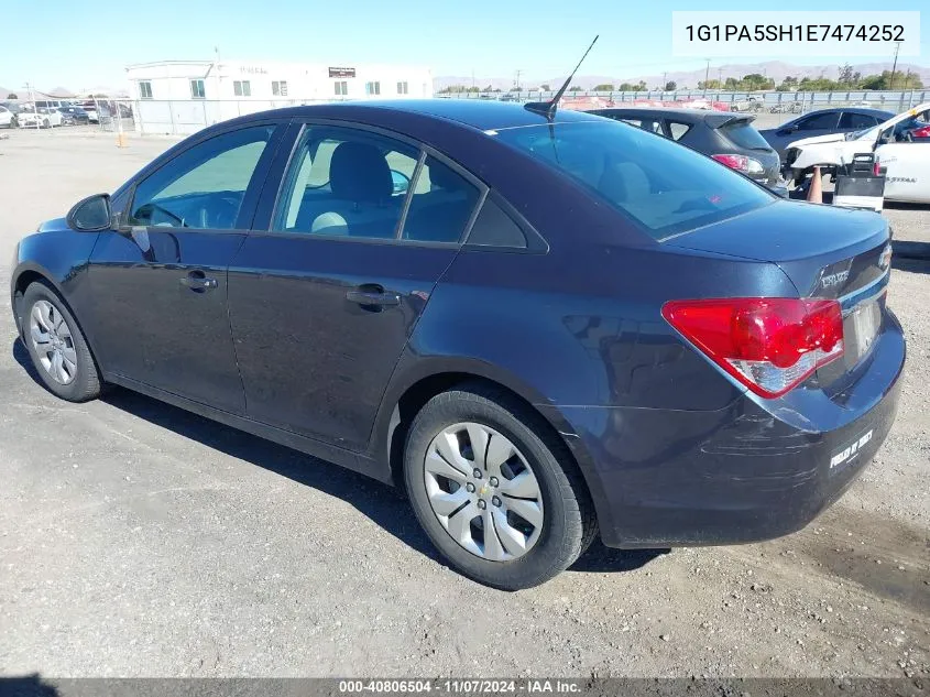 2014 Chevrolet Cruze Ls Auto VIN: 1G1PA5SH1E7474252 Lot: 40806504