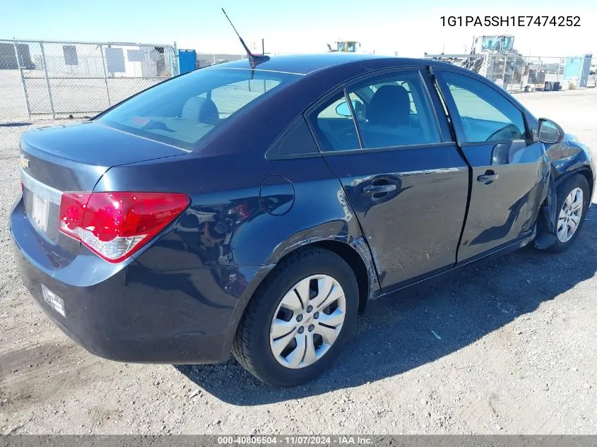 2014 Chevrolet Cruze Ls Auto VIN: 1G1PA5SH1E7474252 Lot: 40806504